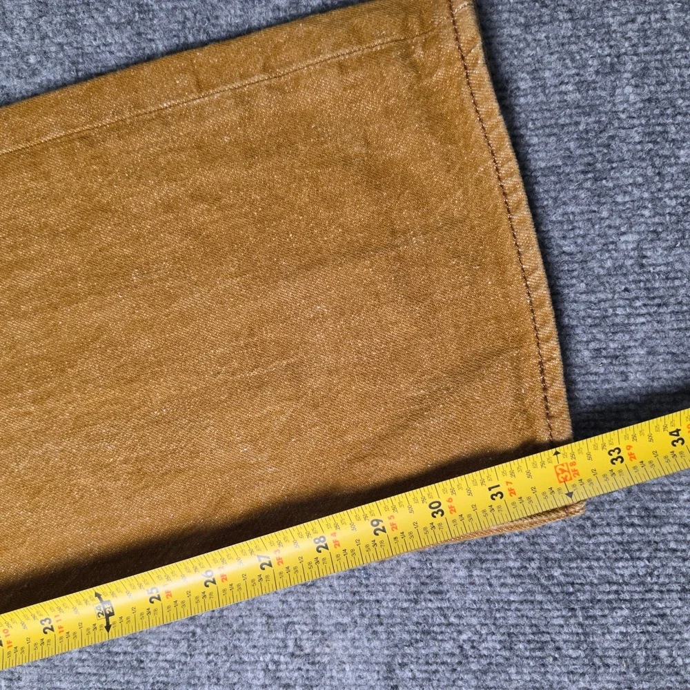 Levis 501 Original Fit Jeans Mens 42x34 Brown White Oak Cone Denim Button Fly